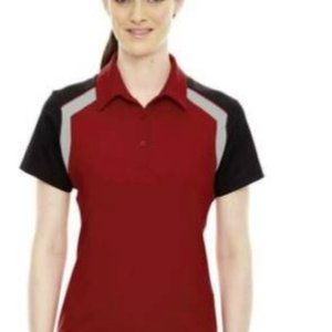 Ladies' Colorblock Polo Shirt-Medium (Classic Red)